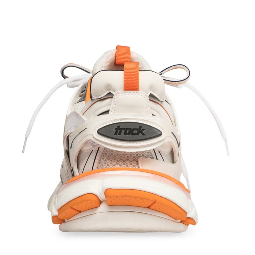 BALENCIAGA TRACK SNEAKERS in white, orange mesh and Nylon - Picture 2 of 3